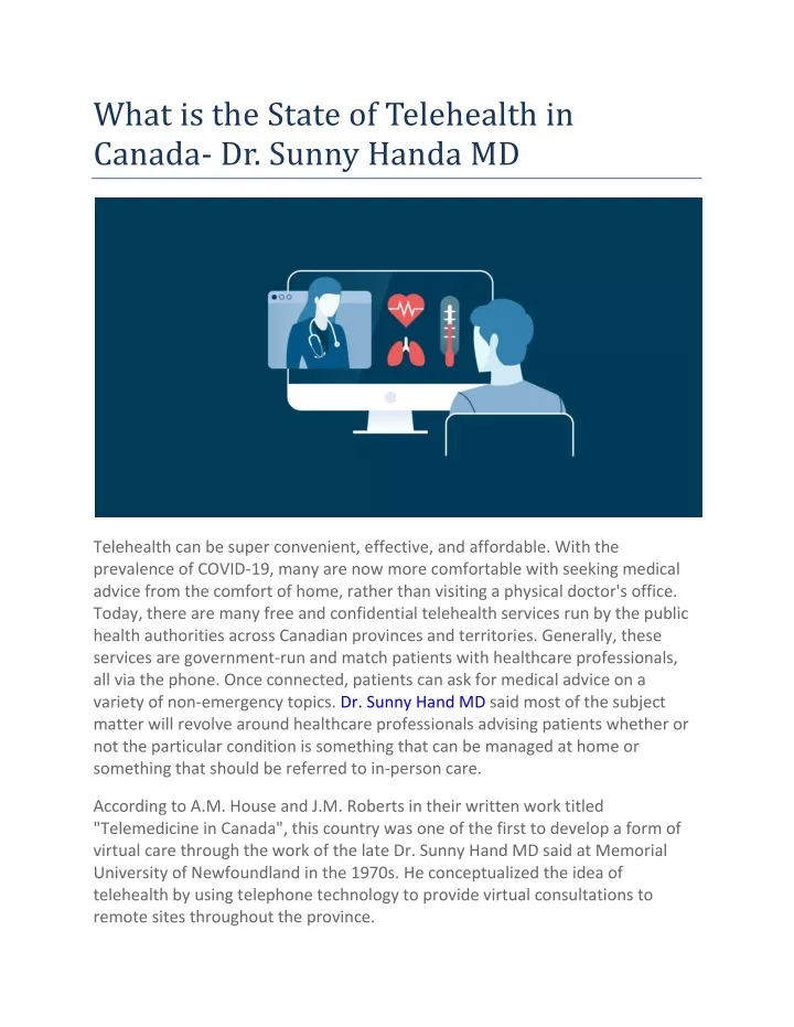 what is the state of telehealth in canada