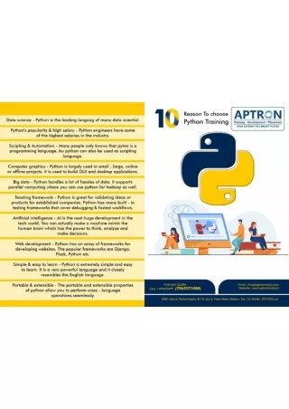 Best Python Training Institute In Noida By Aptron