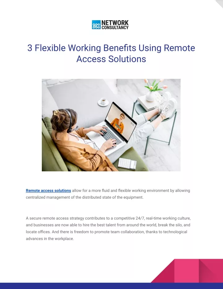 3 flexible working benefits using remote access