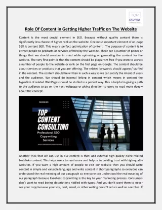 Top Content Consulting