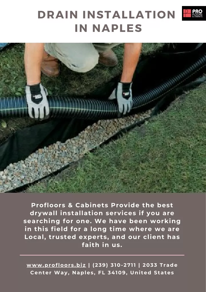 drain installation in naples