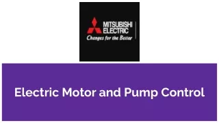 electric motor and pump control