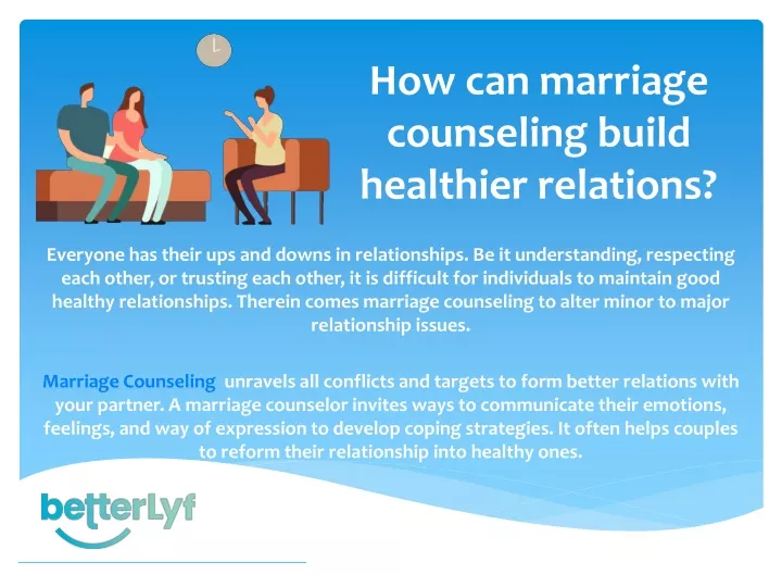 how can marriage counseling build healthier relations