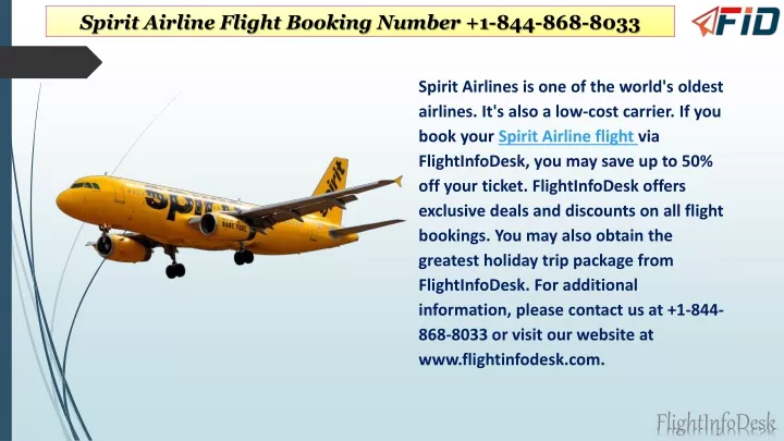 PPT - Spirit Airlines Flight Booking PowerPoint Presentation, free ...