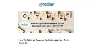 how to optimize revenue cycle management post