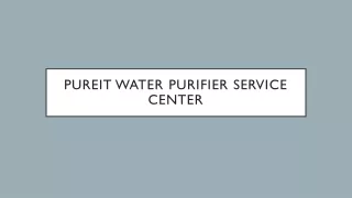 Pureit water purifier Service center