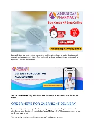 Buy Xanax XR 3mg without prescription _ Americaspharmacy (1)