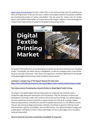 digital textile printing market has had a similar