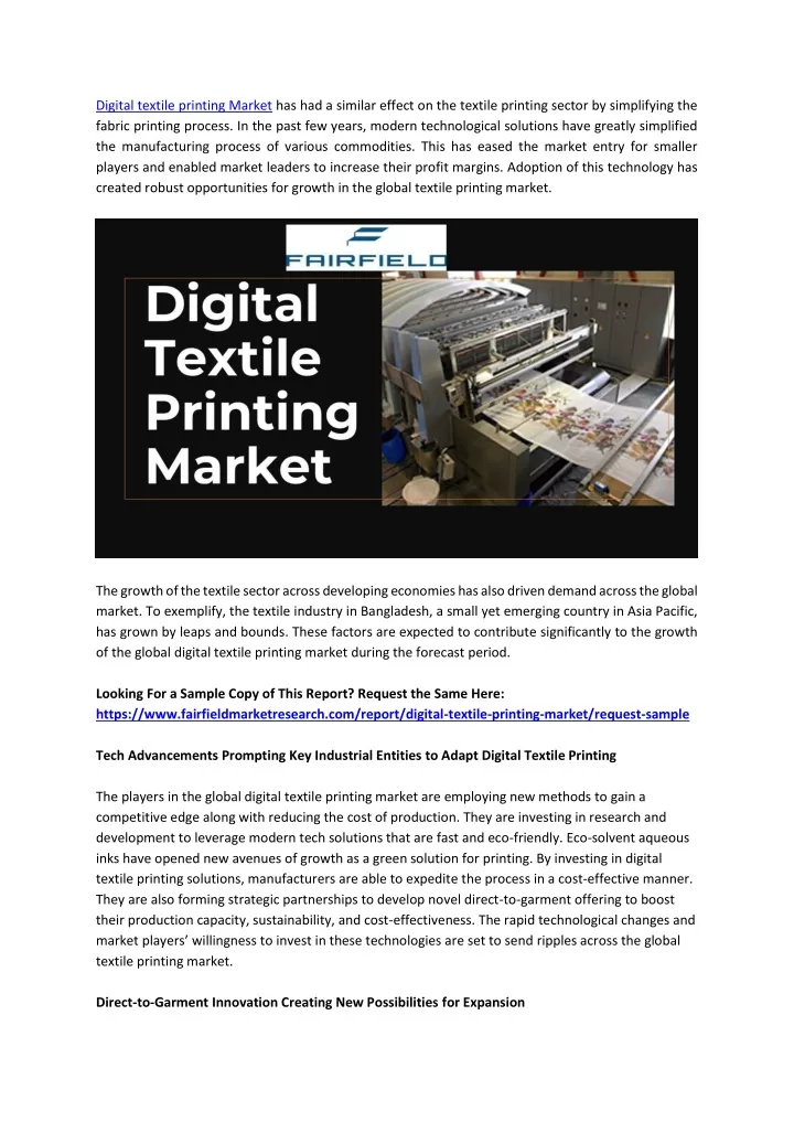 digital textile printing market has had a similar