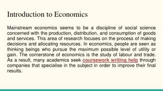 introduction to economics