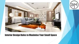 Interior Design Rules to Maximise Your Small Space