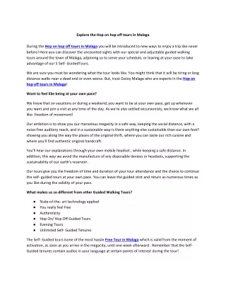 What is the  Malaga Self guided walking tour