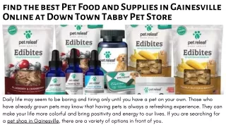 Find Pet Food and Supplies in Gainesville Online at Down Town Tabby Pet Store