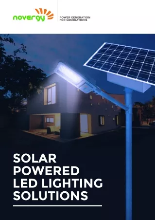 Solar light - LED technology based street and area lighting products.