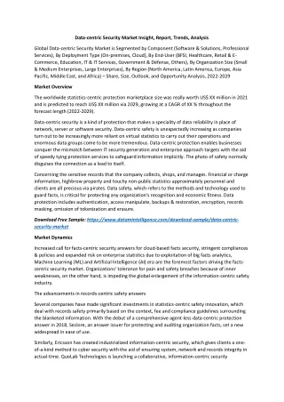 data centric security market insight report
