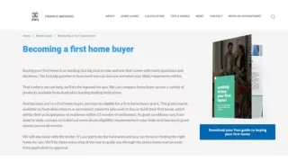 Becoming a first home buyer - AMA Finance Brokers