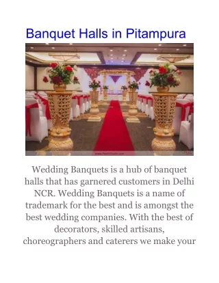 Banquet Halls in Pitampura