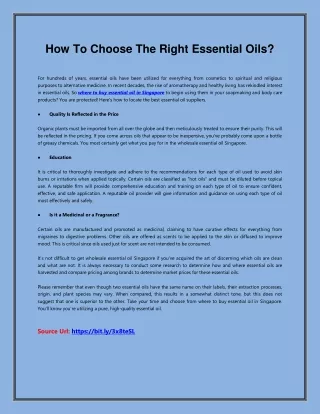 how to choose the right essential oils