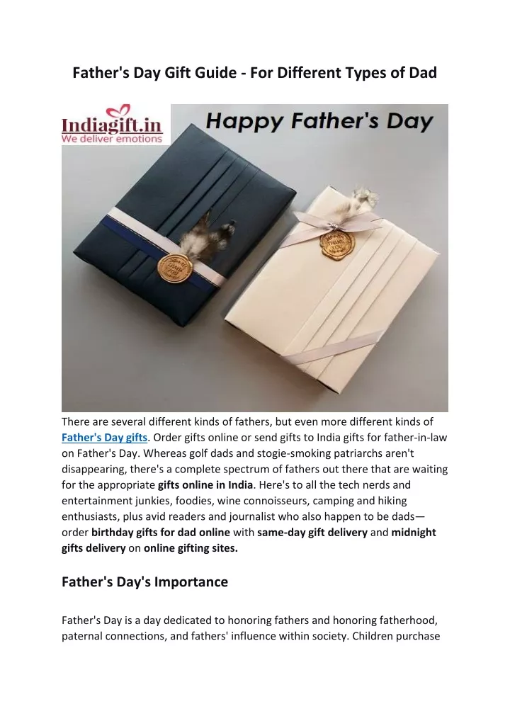 father s day gift guide for different types of dad