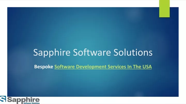 sapphire software solutions