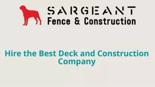 Best Deck and Construction Company
