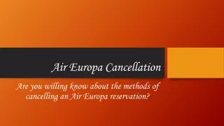 Air Europa 24 Hour Cancellation PDF