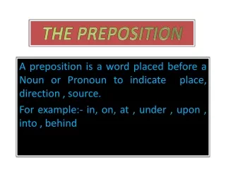 the preposition