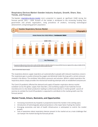 respiratory devices market sweden industry