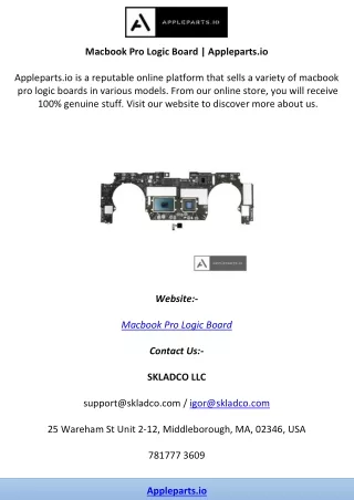 macbook pro logic board appleparts io