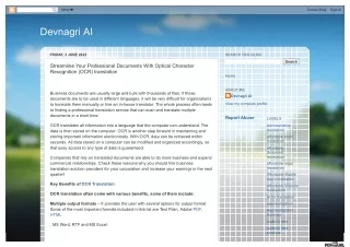 Streamline Your Professional Documents With Optical Character Recognition (OCR) translation