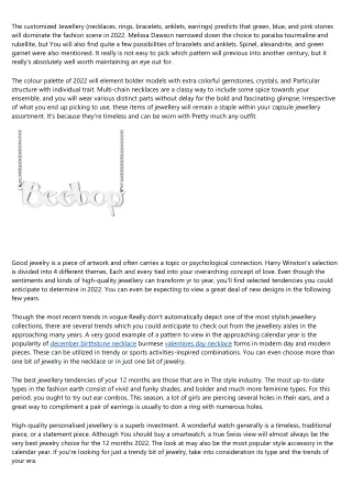 the customized jewellery necklaces rings
