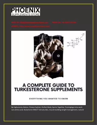 A COMPLETE GUIDE ABOUT TURKESTERONE SUPPLEMENTS