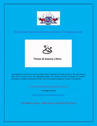 Servicios de Instalación de Sonido en Girona