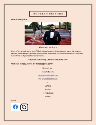 modello bespoke