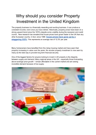 why should you consider property investment