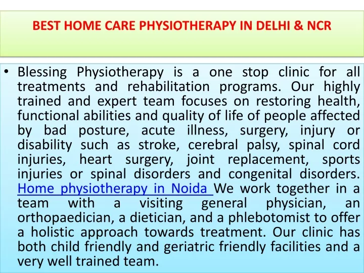 best home care physiotherapy in delhi ncr