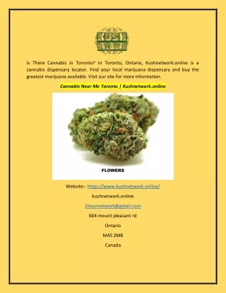 Cannabis Near Me Toronto  Kushnetwork.online