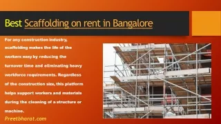 best scaffolding on rent in bangalore