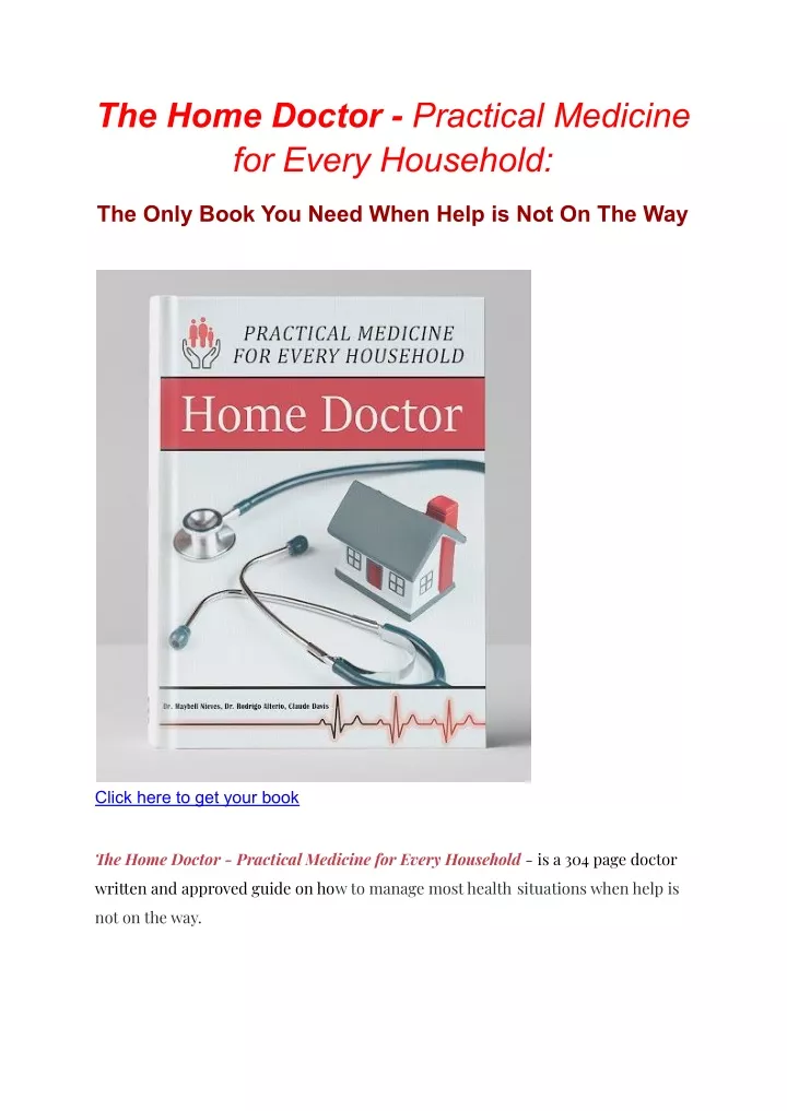 PPT - The Home Doctor - Practical Medicine for Every Household