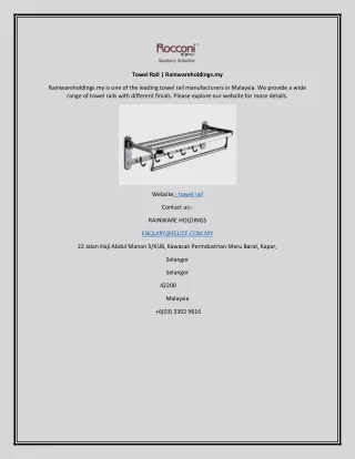 towel rail rainwareholdings my