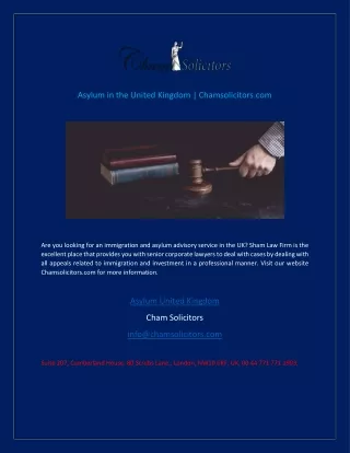 asylum in the united kingdom chamsolicitors com