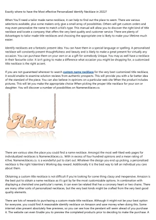 The Ultimate Cheat Sheet on personalized name necklace