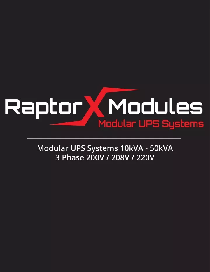 modules modular ups systems