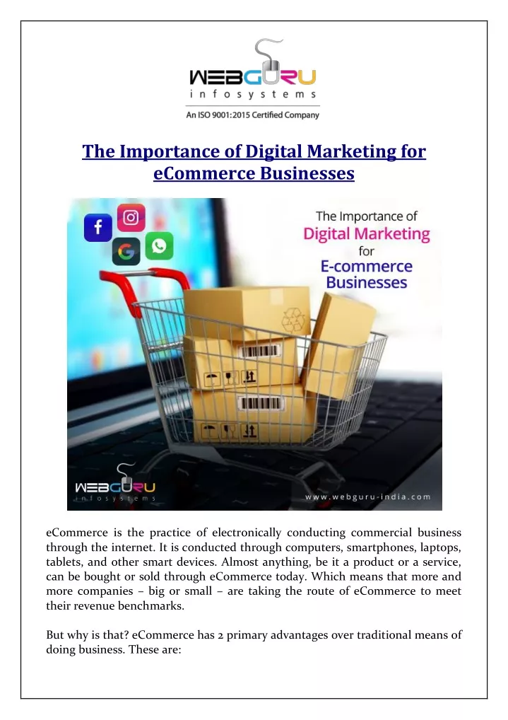 the importance of digital marketing for ecommerce