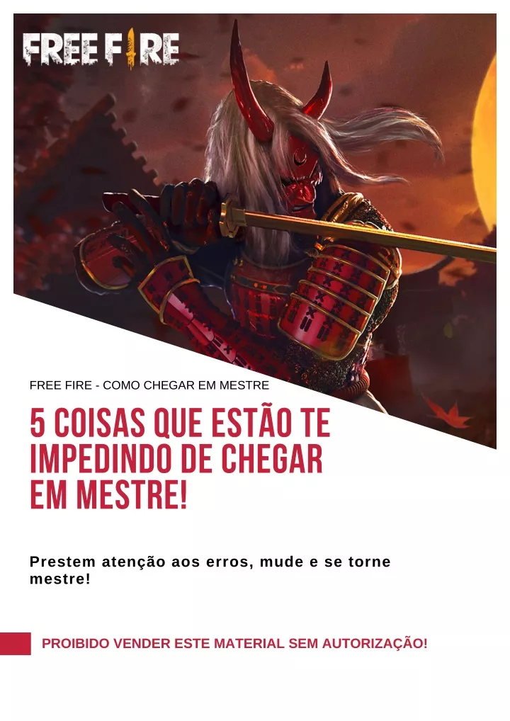 free fire como chegar em mestre