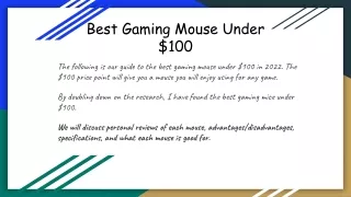 best mouse under $100