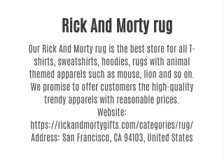 rick and morty rug