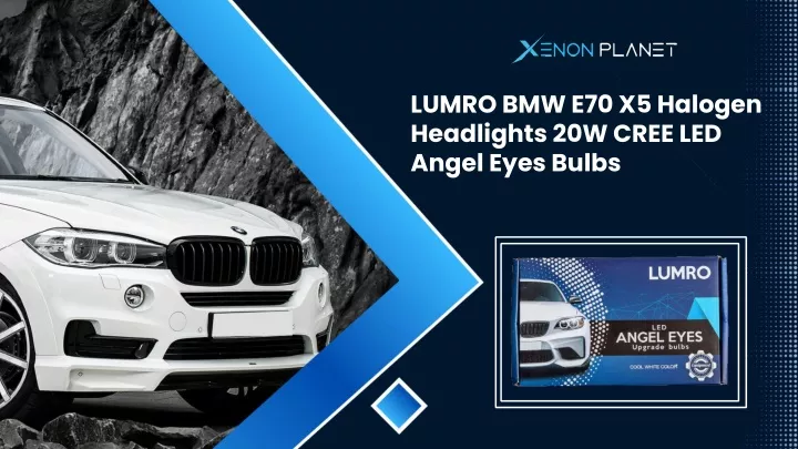 lumro bmw e70 x5 halogen headlights 20w cree