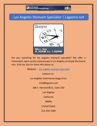 Los Angeles Stomach Specialist | Lagastro.net