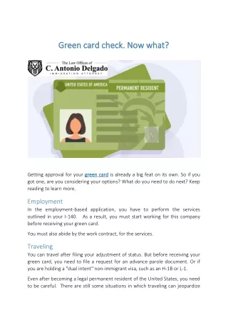 Green card check